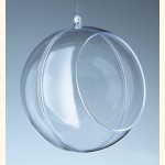 Kunststoffkugel glasklar 12cm einseitig offen