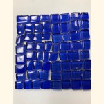 Soft Glas Mosaik OPUS 1-1,5cm D-BLAU Netz 10x10 ~110g Y-932-99