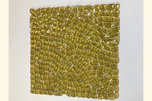 Soft Glas DROPS Polygonal GOLD Netzverklebt ~530g Y-Bergamo24