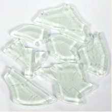 Crash Glas polygonal WEIß 500g Mosaik CR10-99b