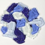 Crash Glas polygonal BLAU MIX 500g Mosaik CR29-99b