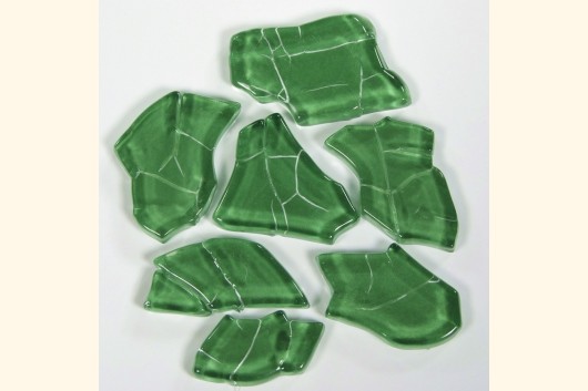 Crash Glas polygonal DUNKELGRÜN 200g Mosaik CR33-99e