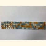 Mosaik 1-1,5cm MIX WEIß BLAU BRAUN Bordüre 5x30 ~170g Y-Diser66