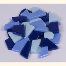 Fantasy Glasmosaik blau MIX polygonal 200g FA29-99e