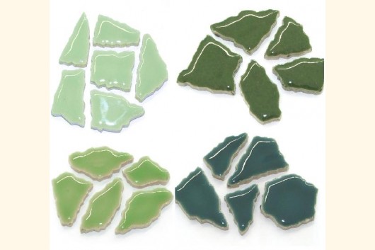 Flip-Keramik grünmix 3000g Mosaik F39c