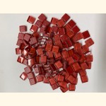 1x1 Soft Glas METALLIC Rot Mosaik ~200g ~ 215 Stk 3128