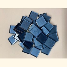 2x2 Soft Glas METALLIC Blau Mosaik ~200g ~ 41 Stk 3348