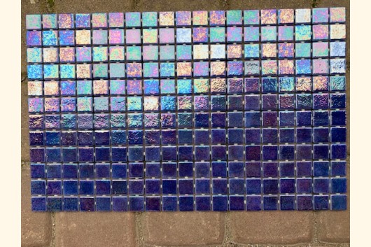 2,5x2,5 EZARRI Mosaik IRIDIUM DUNKELBLAU 31x49,5cm X-Zafiro