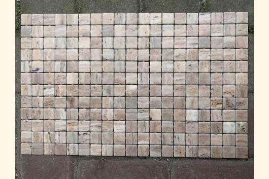 2,5x2,5 EZARRI Mosaik MATT HELLBRAUN 31x49,5cm X-Travertino