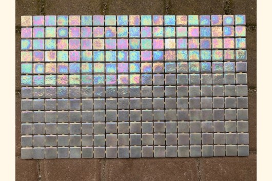 2,5x2,5 EZARRI Mosaik IRIDIUM HELLGRAU 31x49,5cm X-Cuarzo
