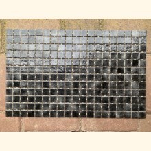 2,5x2,5 EZARRI Mosaik GLÄNZEND GRAU 31x49,5cm 228 Stk X-2516B