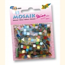 Kunstharz Mosaik GLÄNZEND 5x5mm MIX BUNT 59109