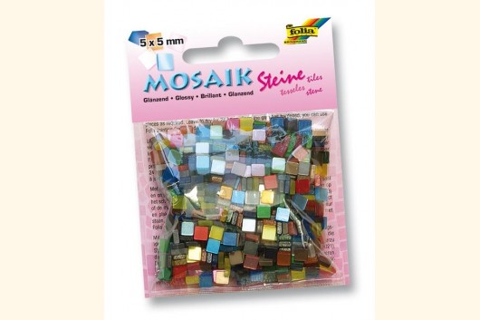 Kunstharz Mosaik GLÄNZEND 5x5mm HOCHROT 59120