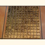 2.5x2.5 Keramik Mosaik GOLD GEHÄMMERT 1 qm GO282qm