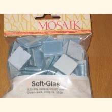 2x2 Soft Glas Glasmosaik HELLBLAU 55 Stk S20-20e