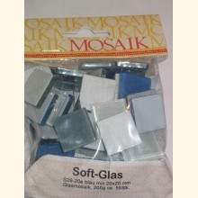 2x2 Soft Glas blaumix 55 Stk Mosaik S29-20e