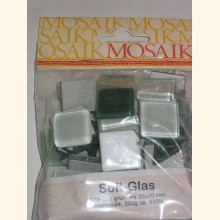 2x2 Soft Glas grünmix 55 Stk Mosaiksteine S39-20e