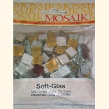 1x1 Soft Glas braunmix 210 Stk Mosaik S49-10e