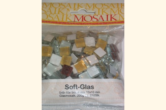 1x1 Soft Glas braunmix 210 Stk Mosaik S49-10e
