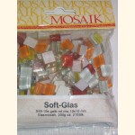 1x1 Soft Glas gelb-rotmix 210 Stk Mosaiksteine S59-10e