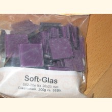2x2 Soft Glas Glasmosaik LILA 55 Stk S62-20e
