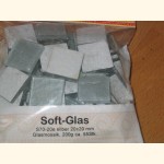 2x2 Soft Glas Glasmosaik SILBER 55 Stk S70-20e