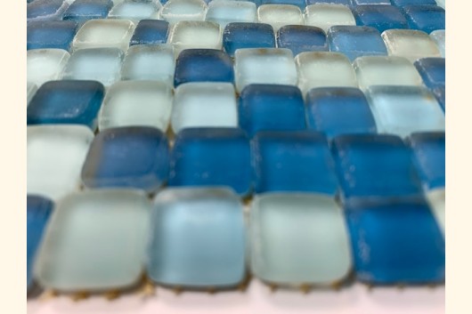 Soft Glas Mosaik MATT 1-1,5 MIX BLAU 30x30 ~930g Y-S-RV24-11