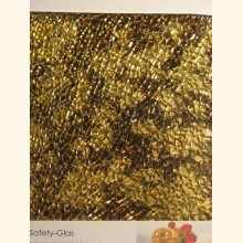 SAFETY GLAS Mosaik Platte BRAUN-GOLD 15x20cm R104