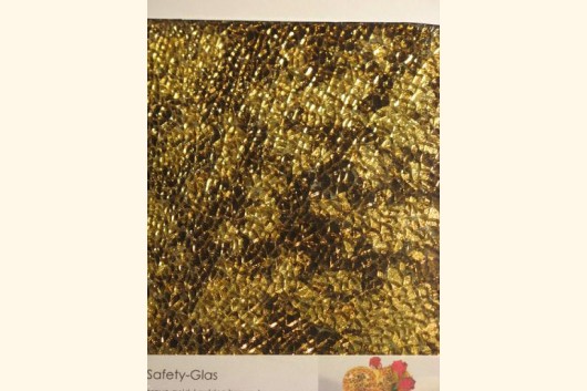 SAFETY GLAS Mosaik Platte BRAUN-GOLD 15x20cm R104