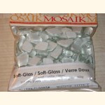 Soft Glas Polygonal WEIß 200g Mosaiksteine S10-99e