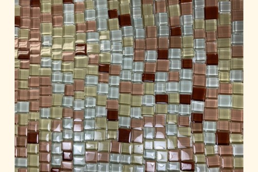 Glas Mosaik 1-1,5 MIX WEIß BEIGE GOLD ROSA 30x30 ~930g Y-Sunli11
