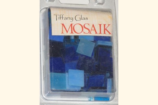 TIFFANY Glas Mosaik 1,5x1,5cm BLAU-MIX T129-15e