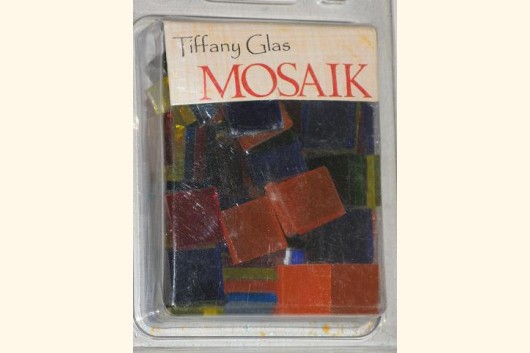 TIFFANY Glas Mosaik 1,5x1,5cm TRANSPARENT BUNT-MIX T189-15e