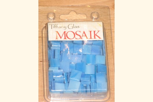 TIFFANY Glas Mosaik 1x1cm CARIBIC blau T27