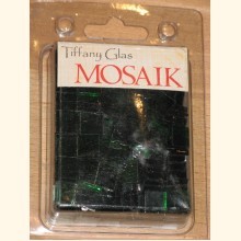 TIFFANY Glas Mosaik 1x1cm TRANSPARENT SMARAGD T53