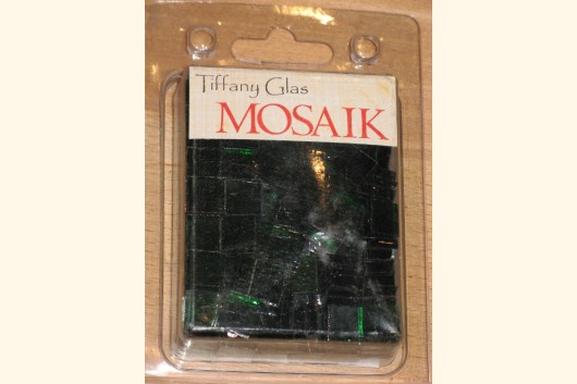 TIFFANY Glas Mosaik 1,5x1,5cm TRANSPARENT SMARAGD T53-15