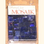 TIFFANY Glas Mosaik 1,5x1,5cm TRANSPARENT ULTRAMARIN blau T64-15