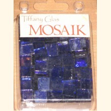 TIFFANY Glas Mosaik 1,5x1,5cm TRANSPARENT ULTRAMARIN blau T64-15