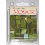 TIFFANY Glas Mosaik 1x1cm MOOSGRÜN T73