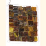 TIFFANY Glas Mosaik 1x1cm BERNSTEIN T87