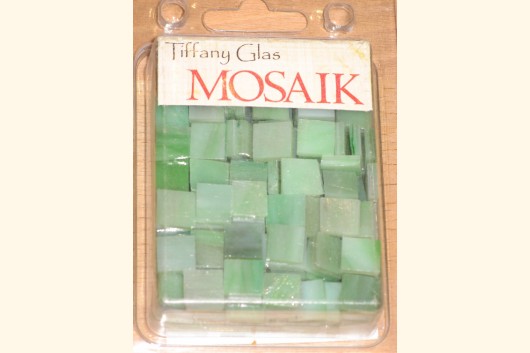 TIFFANY Glas Mosaik 1x1cm JADE grün T91