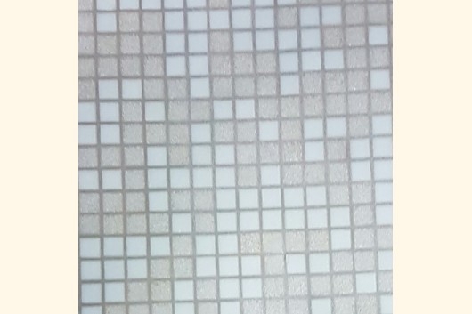 1x1 Glasmosaik mix weiß/weißgrau, Netz: 30,5x30,5cm ICEBERG
