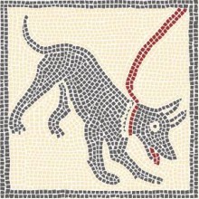 Mosaik Vorlage Hund I 26,5x26,5cm + Kohlepapier V1007