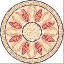 Mosaik Vorlage LOTUS d= 80cm incl. Kohlepapier V1301