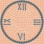 Mosaik Vorlage UHR I 20x20 cm incl. Kohlepapier V1312